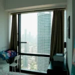 4 BHK Lodha Marquise Lower Parel Study Desk Dark Curtain High Floor Twin Tower View Bedroom