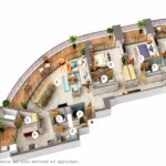 4 BHK Lodha World Crest Lower Parel Floor Plan