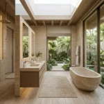 6 BHK Villa KMD Hills Awas Alibaug Luxury Spa Bathroom With Open Garden View Design