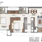 Ashar Merac Wagle Estate Thane West 2 BHK Floor Plan