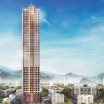 Claremont Gokuldham Goregaon East High Rise Residential Tower Exterior Elevation With Surrounding Cityscape And Modern Architectural Design