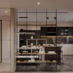 Dosti 604 Wagle Estate Thane 3 BHK Modular Kitchen With Open Shelving Marble Countertop Built In Appliances Premium Cabinets