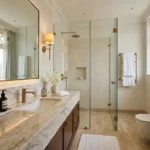 El Dorado Sea Facing Flats Worli 4 BHK Opulent Bathroom with Marble Countertops