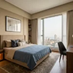 El Dorado Sea Facing Flats Worli 4 BHK Stylish Bedroom Featuring A Dedicated Study Area