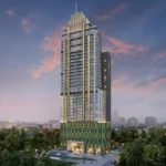 El Dorado Sea Facing Flats Worli Ultra-Luxury Residential Skyscraper Featuring A Gold Crown And Green Vertical Landscaping