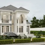 Godrej Hill View Khopoli NA Plots Classic Villa Facade With Elegant Architecture And Landscaped Entrance
