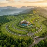 Godrej Woodside Karjat Khopoli NA Plots Plotted Township Aerial With Circular Masterplan And Green Valley Setting