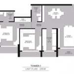 Isle Of Calm Powai 2 BHK Unit Plan
