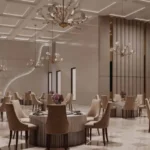 La Mer Mumbai Central Banquet Hall With Elegant Dining Setup Designer Chandeliers Marble Flooring And Premium Event Seating