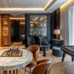 Lodha Altus Borivali West Indoor Games Lounge With Chess Table Foosball Seating Area Ambient Lighting