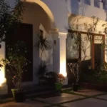 4 BHK Villa Magic Arr Estate Goa Villa Entrance Exterior At Night With Ambient Lighting