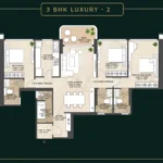 Mahindra Beacon Hill Mahalaxmi 3 BHK Floor Plan