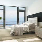 Mahindra Beacon Hill Mahalaxmi 3 BHK Black Accent Panel Open Sea City View Bedroom