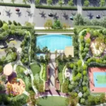 Mahindra Vista Kandivali East Landscape Amenities With Swimming Pool Sports Court Walking Paths And Green Open Spaces