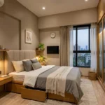 Nine Reflex Dadar East 2 BHK Master Bedroom With Upholstered Storage Bed