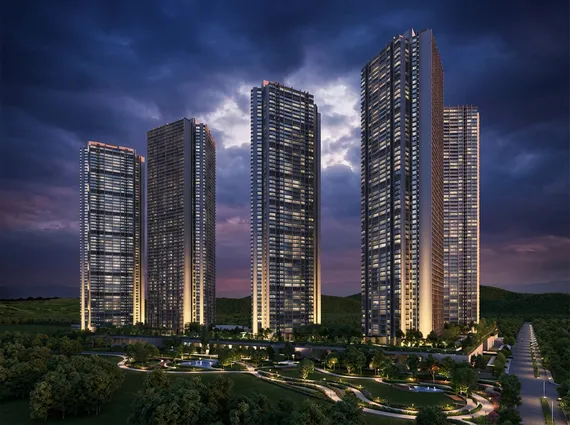 Oberoi Elysian Yashodham Goregaon East 3 BHK Tower Exterior Elevation Featuring Premium High Rise Residential Development