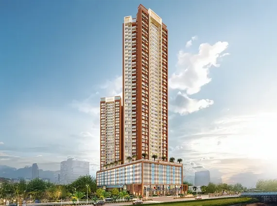 Palm President Sector-11 Ghansoli iconic highrise tower elevation view