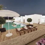 Palm President Sector-11 Ghansoli rooftop swimming pool deck with lounge seating