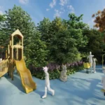 Peninsula Estates Third Coast Alibaug Vibrant Kids Playground With A Yellow Slide And Safe Recreational Spaces