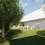 Peninsula Estates Third Coast Alibaug Contemporary Clubhouse Design Featuring Manicured Lawns
