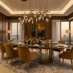 Platinum Stellar Main Avenue Santacruz West 5 BHK Premium Dining Area With Designer Chandelier And Elegant Interiors
