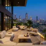Platinum Stellar Main Avenue Santacruz West 4 BHK King Size Bedroom Interiors With Elegant Decor And Balcony View