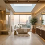 Platinum Stellar Main Avenue Santacruz West 5 BHK Spa Inspired Bathroom With Luxury Bathtub And Premium Marble Finishes