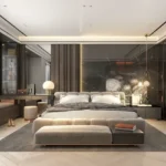 Purva Panorama Ghodbunder Road Thane 3 BHK premium bedroom with walk in wardrobe and ambient lighting