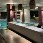 R Paradise Tungarli Lonavala 6 BHK Villa Poolside Bar Counter With Seating