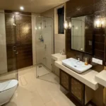 R Paradise Tungarli Lonavala 6 BHK Villa Bathroom With Double Sink Vanity And Shower