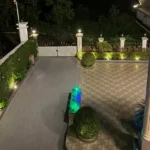 R Paradise Tungarli Lonavala 6 BHK Villa Courtyard And Driveway Night View