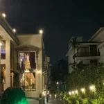 R Paradise Tungarli Lonavala 6 BHK Villa Driveway And Side Elevation Night View