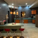R Paradise Tungarli Lonavala 6 BHK Villa Modular Kitchen With Island Counter