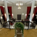 R Paradise Tungarli Lonavala 6 BHK Villa Living Room Upper Floor View With Chandelier