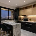 Roswalt Zaiden Oshiwara Andheri West 3 BHK Modular Kitchen Interior With Parallel Layout Breakfast Counter Built
