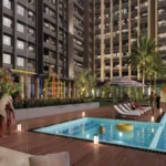 Roswalt Zaiden Oshiwara Andheri West Residential Amenity Showing Swimming Pool Deck Seating Landscape Area