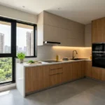 Runwal Lands End Kolshet Road Thane West 2 BHK Modular Kitchen With Sleek Cabinets Built In Appliances Large Window For Ventilation
