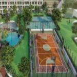 Runwal Lands End Kolshet Road Thane West Sports Court Area With Basketball Court Outdoor Recreation Space Landscaped
