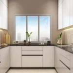 Shreeji Divine Kharghar Navi Mumbai Modern Parallel Kitchen With Large Window