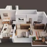 Siddhi Darshan Prabhadevi 2 BHK Modern Home Floor Plan