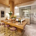 Spenta Anthea JP Road Versova Andheri West 3 BHK Kitchen With Dining Island Premium Cabinetry Marble Flooring