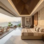 The Gateway Sector 6 Vashi Navi Mumbai 4 BHK Duplex Attached Wood Deck Seafront Cityview Master Bedroom