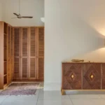 Villa Casa Brilhante Parra Goa 4 BHK Bedroom With Wooden Wardrobe Designer Console Table Decorative Lighting
