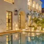 Villa Casa Brilhante Parra Goa Swimming Pool With Arched Villa Exterior Warm Outdoor Lighting Tropical Landscaping