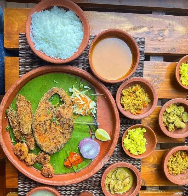 Traditional Goan thali lunch