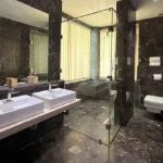 3 BHK One Avighna Park Luxury Bathroom with Double Vanity and Shower