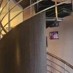 5 BHK Duplex Ashok Towers Parel Spiral Steel Railing Dark Wood Duplex Staircase