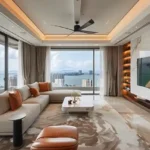 7 Dhuleva Malabar Hill Modern Living Room with Ocean View