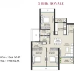 Celestria New Palm-Beach Airoli 3 BHK Royale Floorplan
