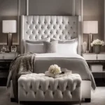 Delta Icon Sector 7 Airoli 3 BHK Silver Tone Fur Throw Floral Nightstand Bedroom